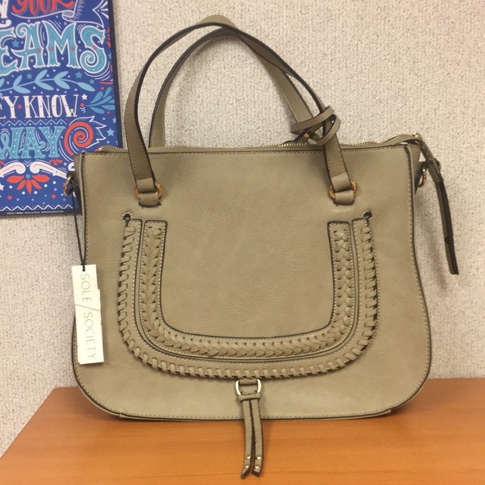 Sole Society Tan Satchel NWT